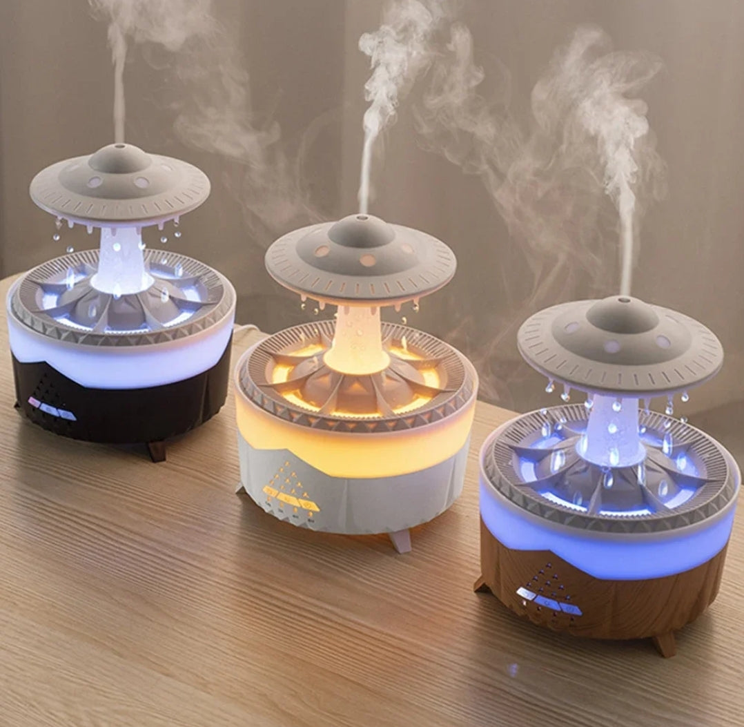 Difusor de aromaterapia con sistema de lluvia