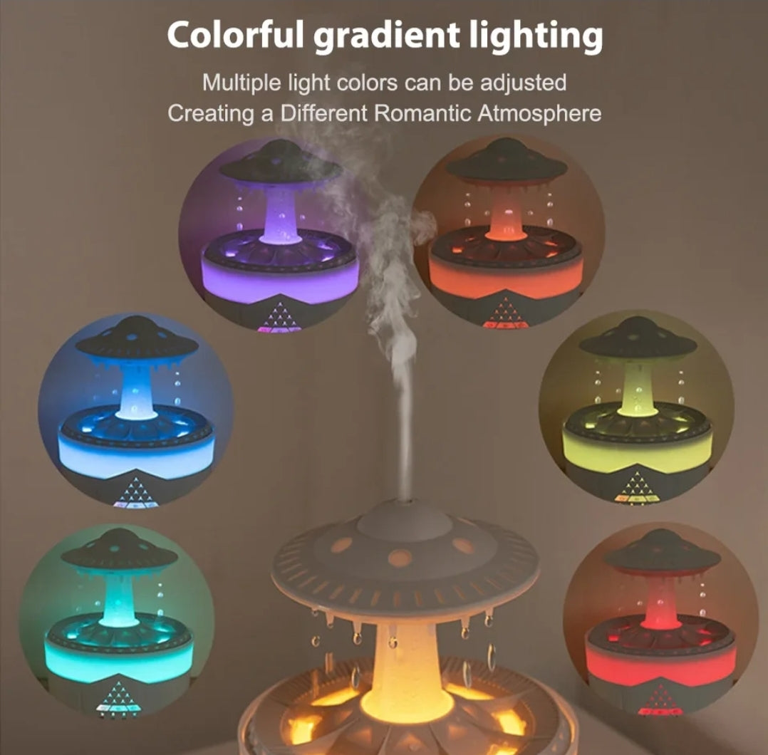 Difusor de aromaterapia con sistema de lluvia