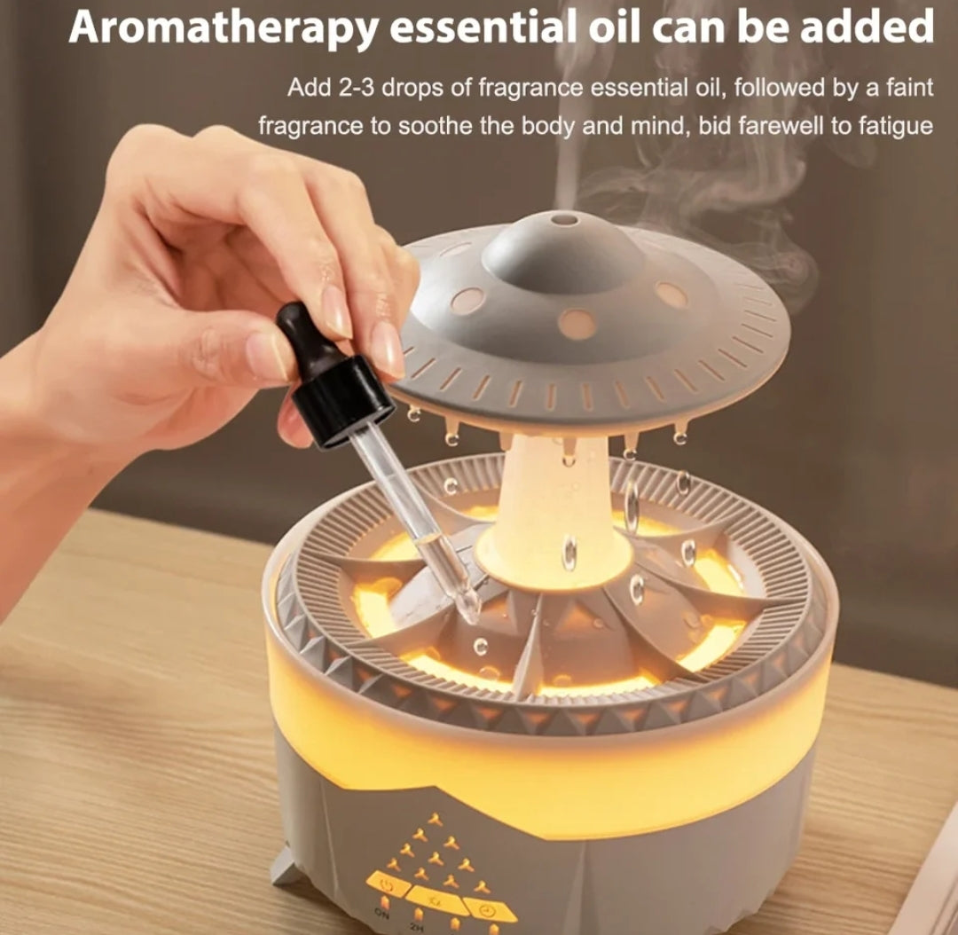 Difusor de aromaterapia con sistema de lluvia