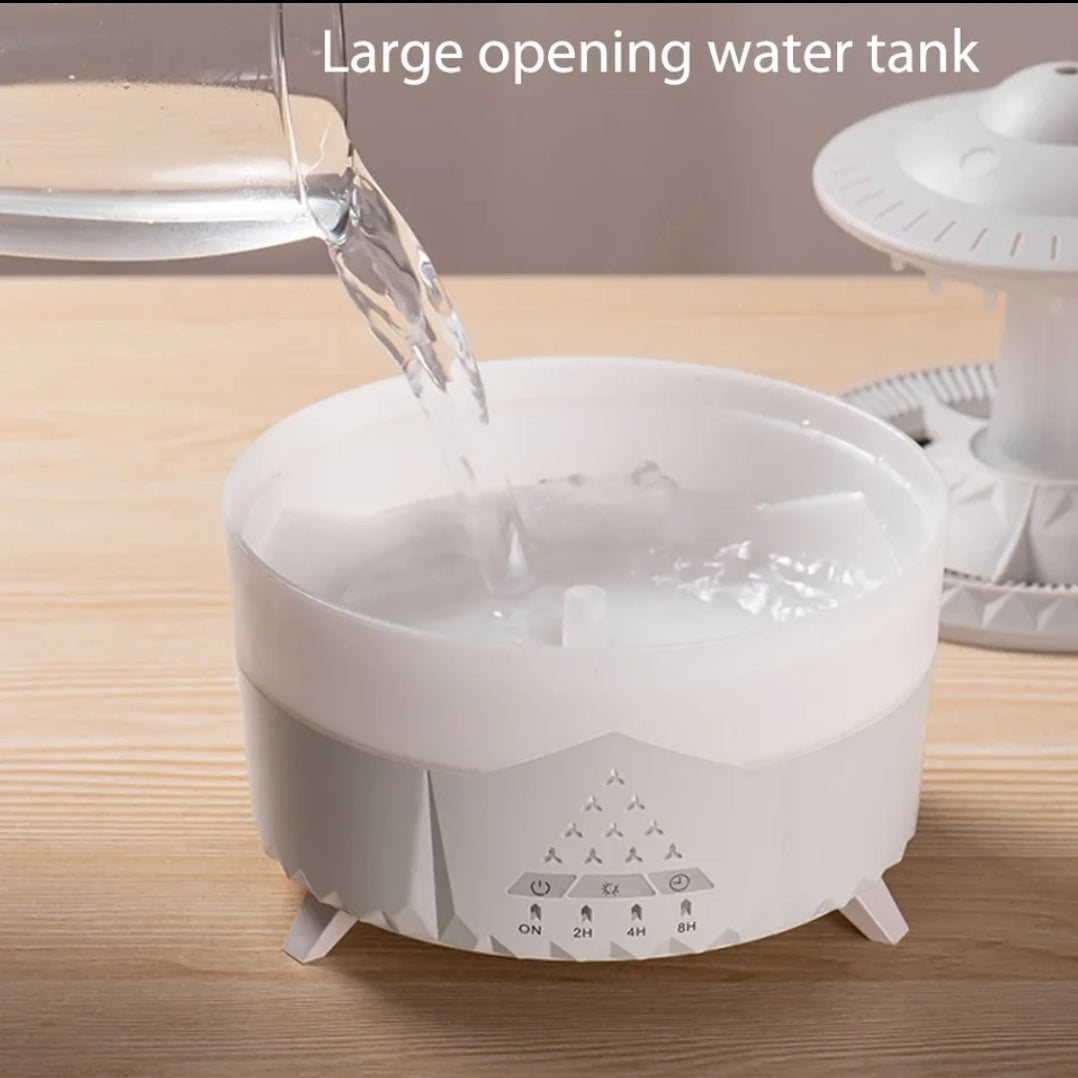 Difusor de aromaterapia con sistema de lluvia