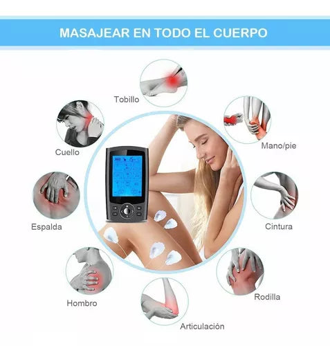 Unidad Tens Ems 24 Modos Estimulador Muscular Masajeador