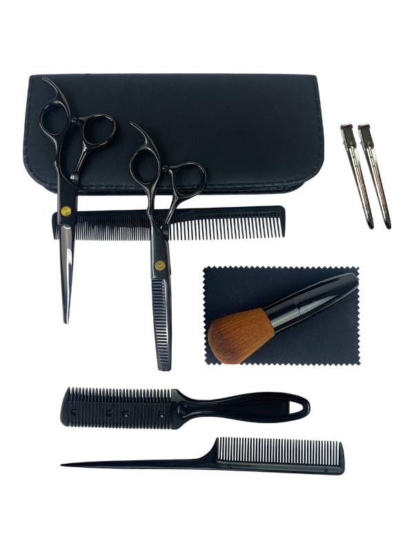 Pack Barbería Corte Cabello Tijeras Capa Peines Pinzas