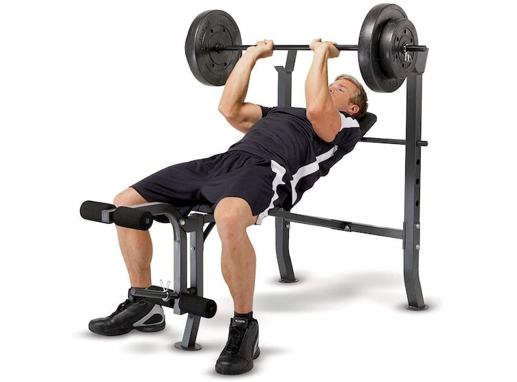 Press Banca + 40 LB en discos + una barra