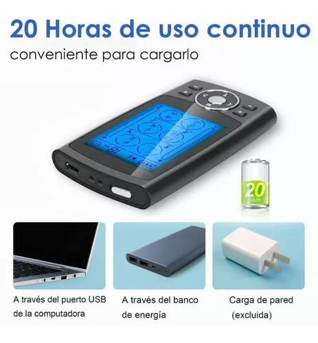 Unidad Tens Ems 24 Modos Estimulador Muscular Masajeador