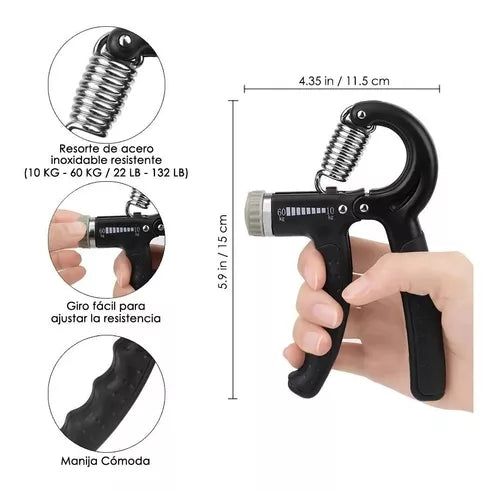 Fortalecedor De Manos Ajustable 5 Piezas