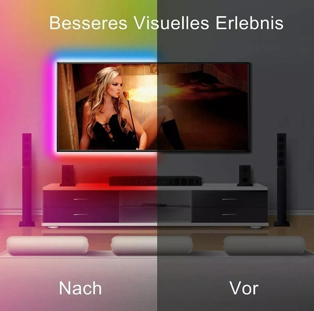 Tira De Luces Led Rrgb Bluetooth Música 15 Metros